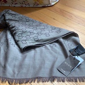 New! Gucci GG jacquard knitted scarf! Tags on!